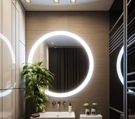 Free AI Image Small bathroom with modern style ai generated